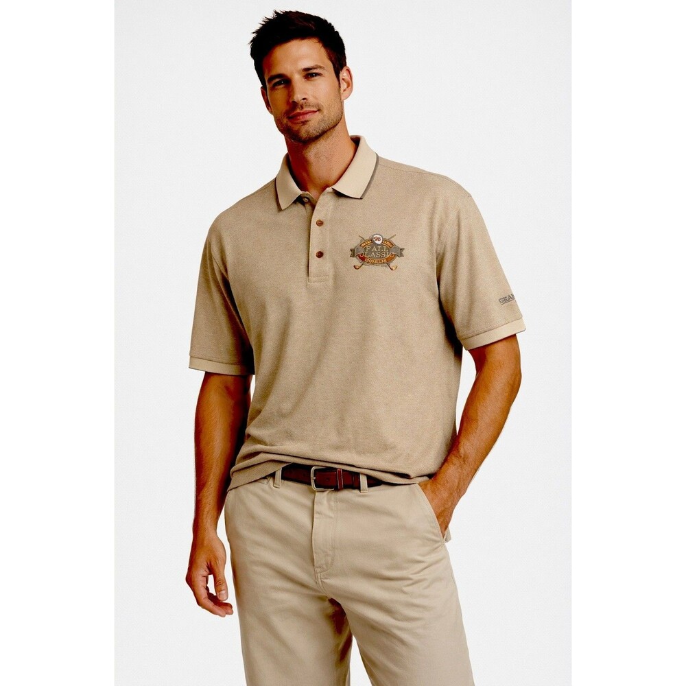 Gear for Sports Polo Shirt XL Tan Grand Casino 98 Fall Classic Vintage Golf